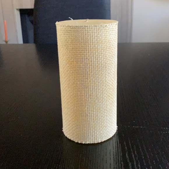 Pottery Barn Raffia Pillar Candle